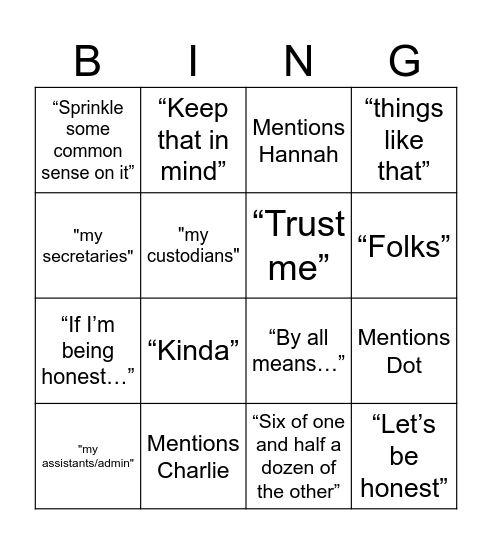 Muren Bingo Card