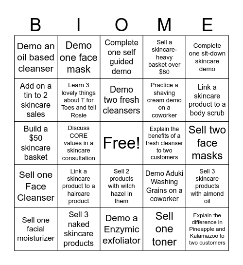 Microbiome Bingo Card