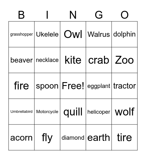 BINGO! Bingo Card