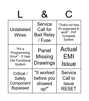 LC Field Service Bingo Card