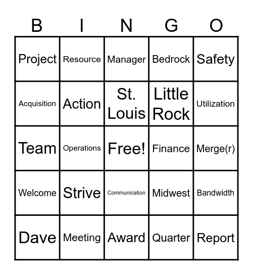 TOWN HALL MEETING Bingo Card