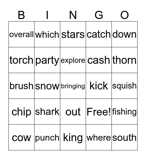 Hunk and Chunk Bingo Card