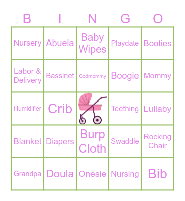 Baby Boogie Bingo Card