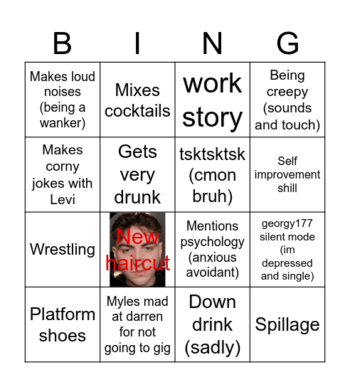 THE MYYYYYYLLLLESSSS BINGOOOOOO Bingo Card