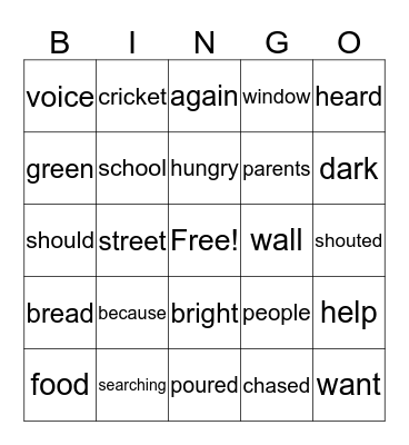 Bingo #2 Bingo Card