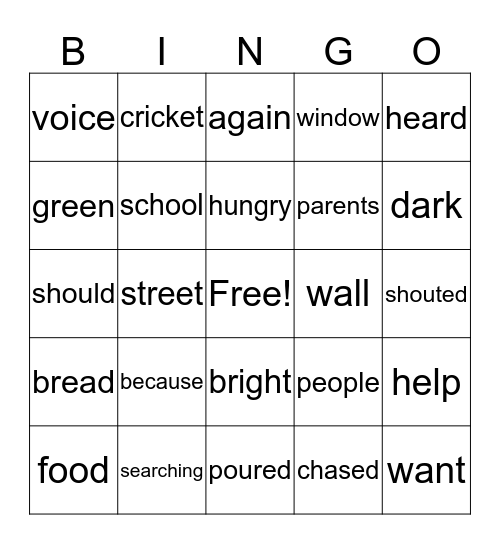 Bingo #2 Bingo Card