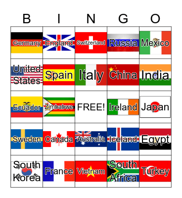 World Bingo Card