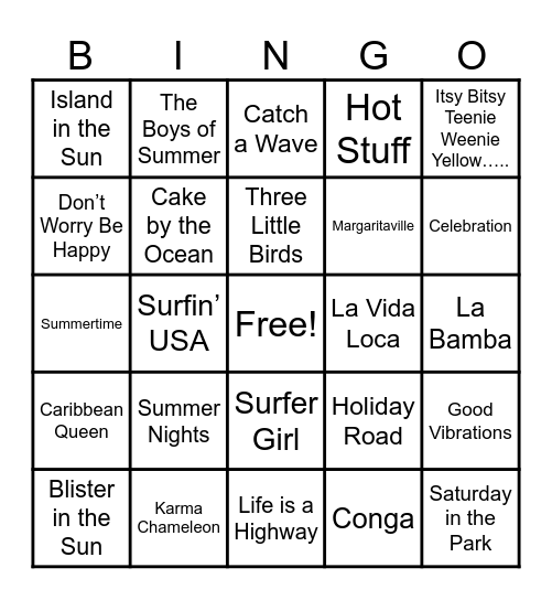 Pardner's Prize Bingo Card