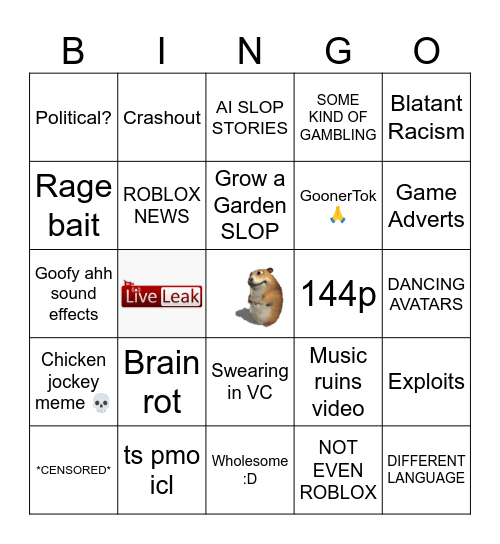 We're so cooked 💔 Bingo Card