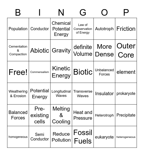 EOY BINGO Card