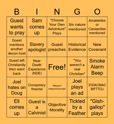 Dumpling Bingo! Bingo Card