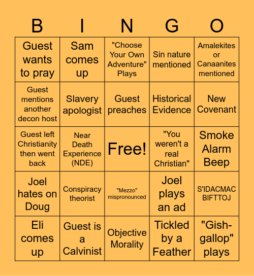 Dumpling Bingo! Bingo Card