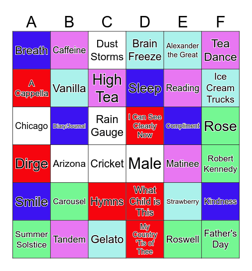 Jeopardy- June Edition Bingo Card