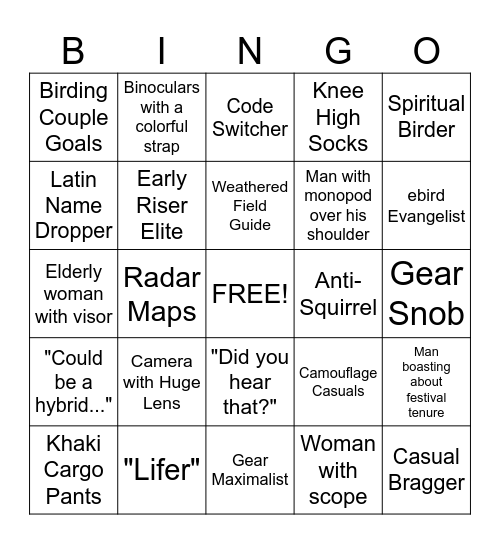 2025 Cape May Spring Festival Bingo Card