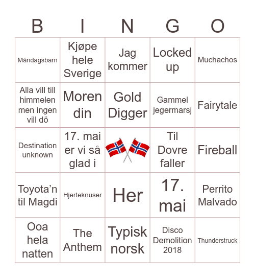 17. MAI Bingo Card