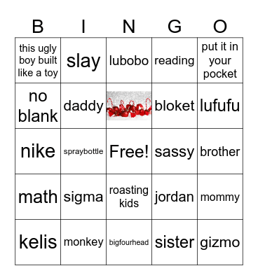 kelis Bingo Card