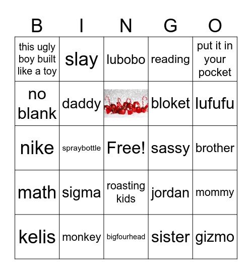 kelis Bingo Card