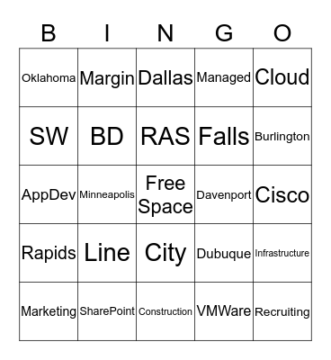RSM Bingo Card