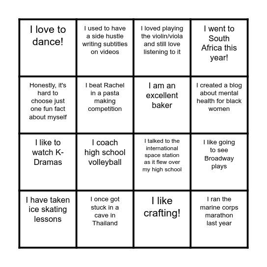 Find the Guest Bingo Card