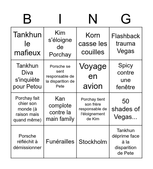 KP ep 11 Bingo Card
