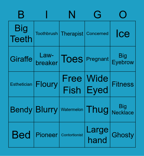 Chelsea Bingo Card