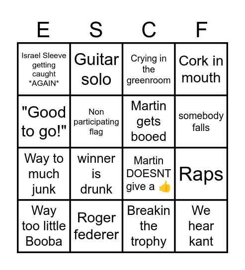 Hard Bingo Card