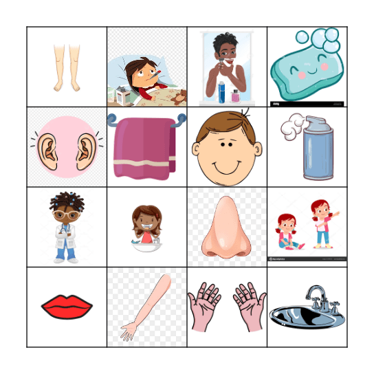 Aseo Personal Bingo Card