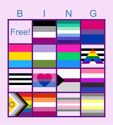 School Kids Sexuality Bingo Card