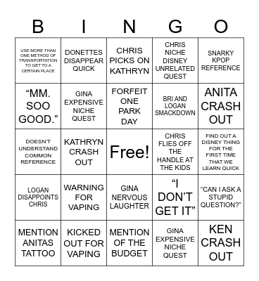 MCGATH BINGO Card