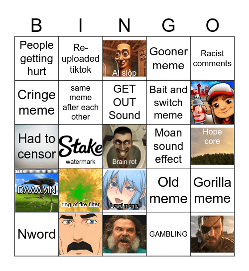 Reels Bingo Card