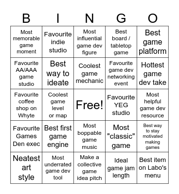 B3 Bingo Card