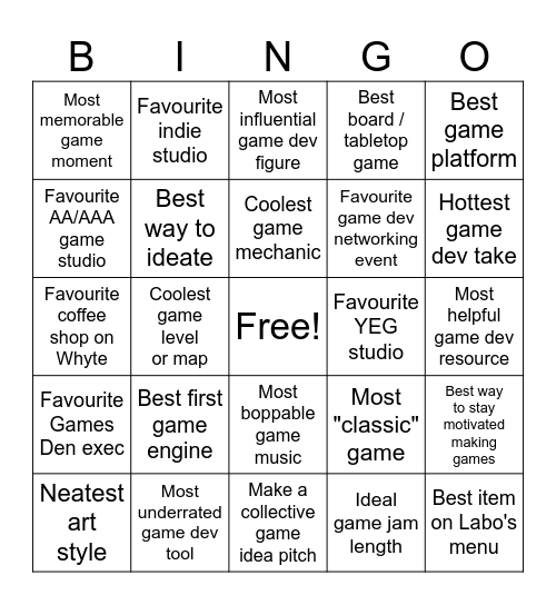 B3 Bingo Card