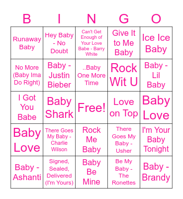 Blooming Baby Shower Bingo! Bingo Card