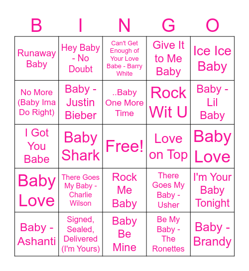 Blooming Baby Shower Bingo! Bingo Card