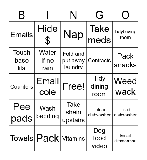 Ddyyttik Bingo Card