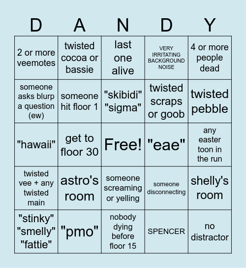 Team Creation Bingo Card