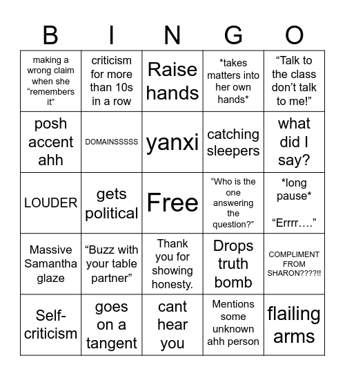 GP time killer Bingo Card