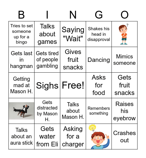 Mason D. Bingo Card