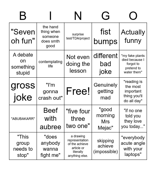 Mr Devers bingo Card