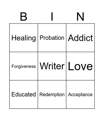 The Life of Mama Love Bingo Card