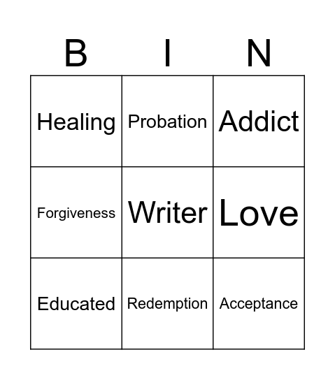 The Life of Mama Love Bingo Card