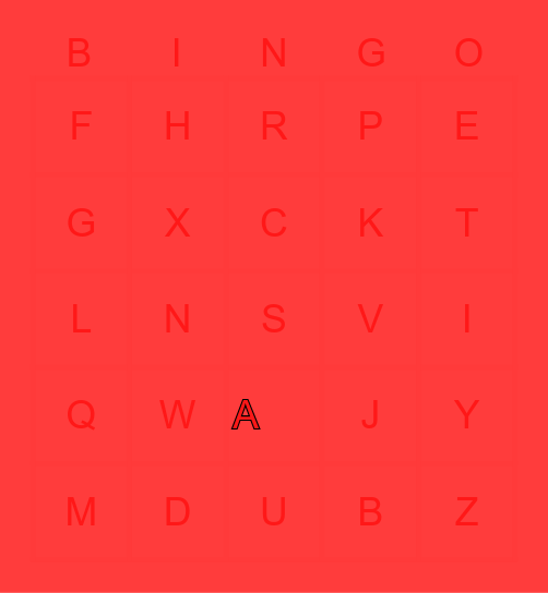 ABC countdown to summer! Bingo Card