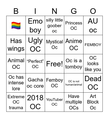 OC bingo Card