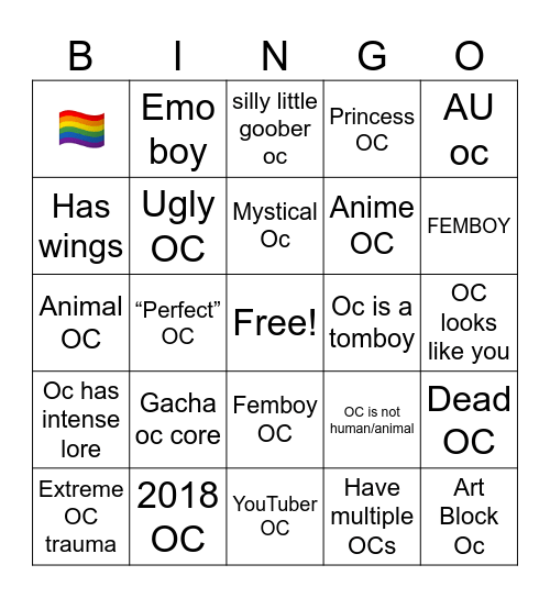 OC bingo Card
