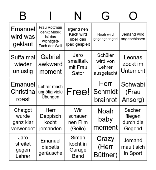 8c Blackout Bingo Card