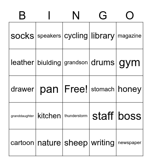 BINGO! Bingo Card