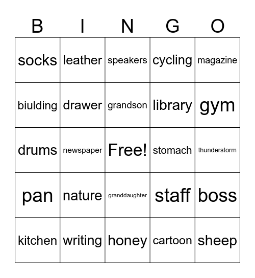 BINGO! Bingo Card
