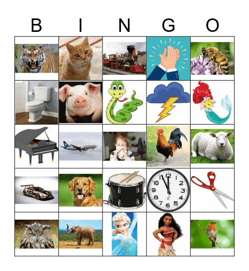 sense of hearing bingo Card
