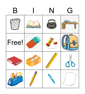 Back to School Bingo Card