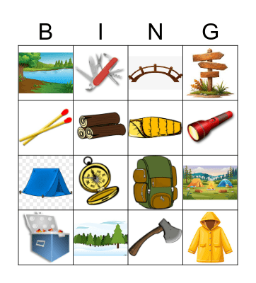 Camping! Bingo Card